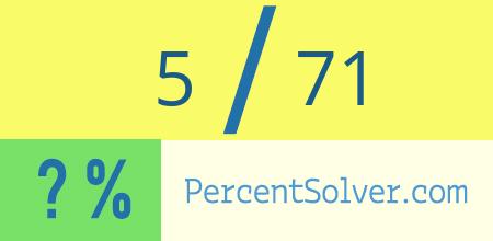 5 out of 71 as a percent