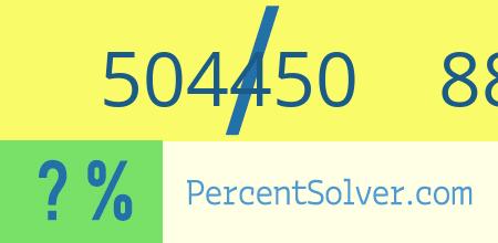 504450 out of 885000 as a percent