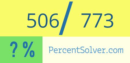 What is 506 out of 773 as a percentage ? 506 out of 773 as a percent