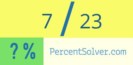7 out of 23 as a percent