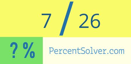 7 out of 26 as a percent