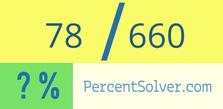 78 out of 660 as a percent