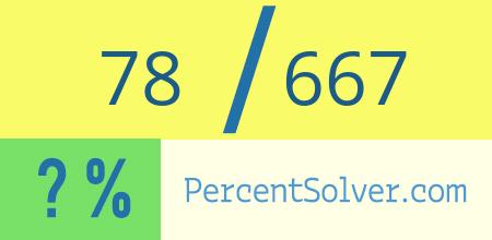 78 out of 667 as a percent