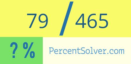 79 out of 465 as a percent