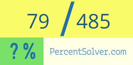 79 out of 485 as a percent