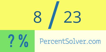 8 out of 23 as a percent