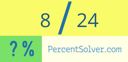 What is 8 out of 24 as a percentage ? 8 out of 24 as a percent